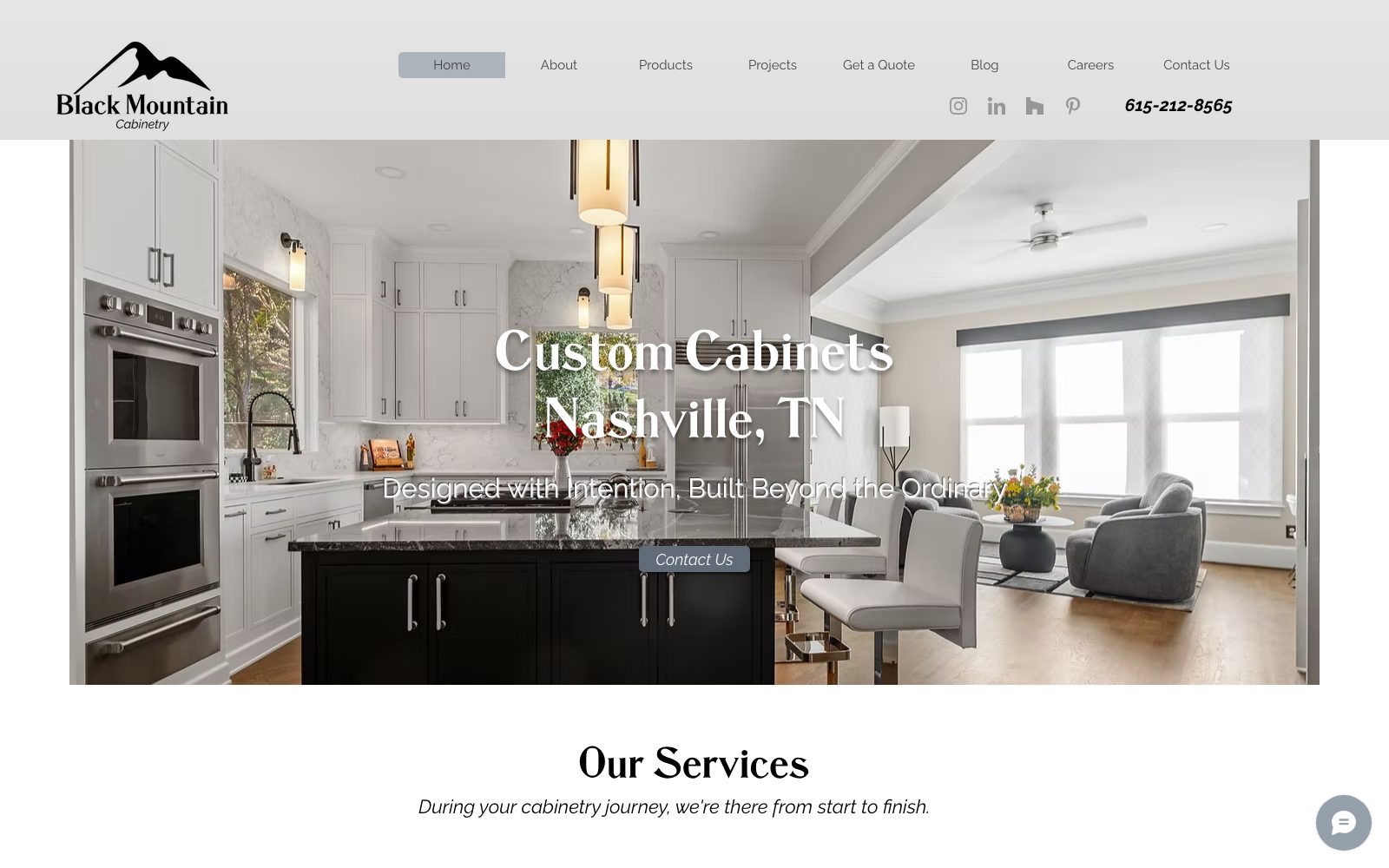 The current blackmountaintn.com homepage